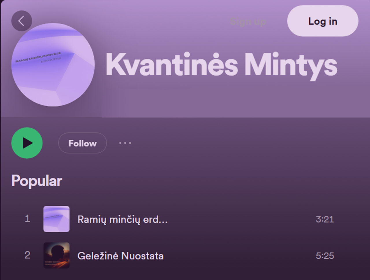 Kvantinės Mintys Spotify